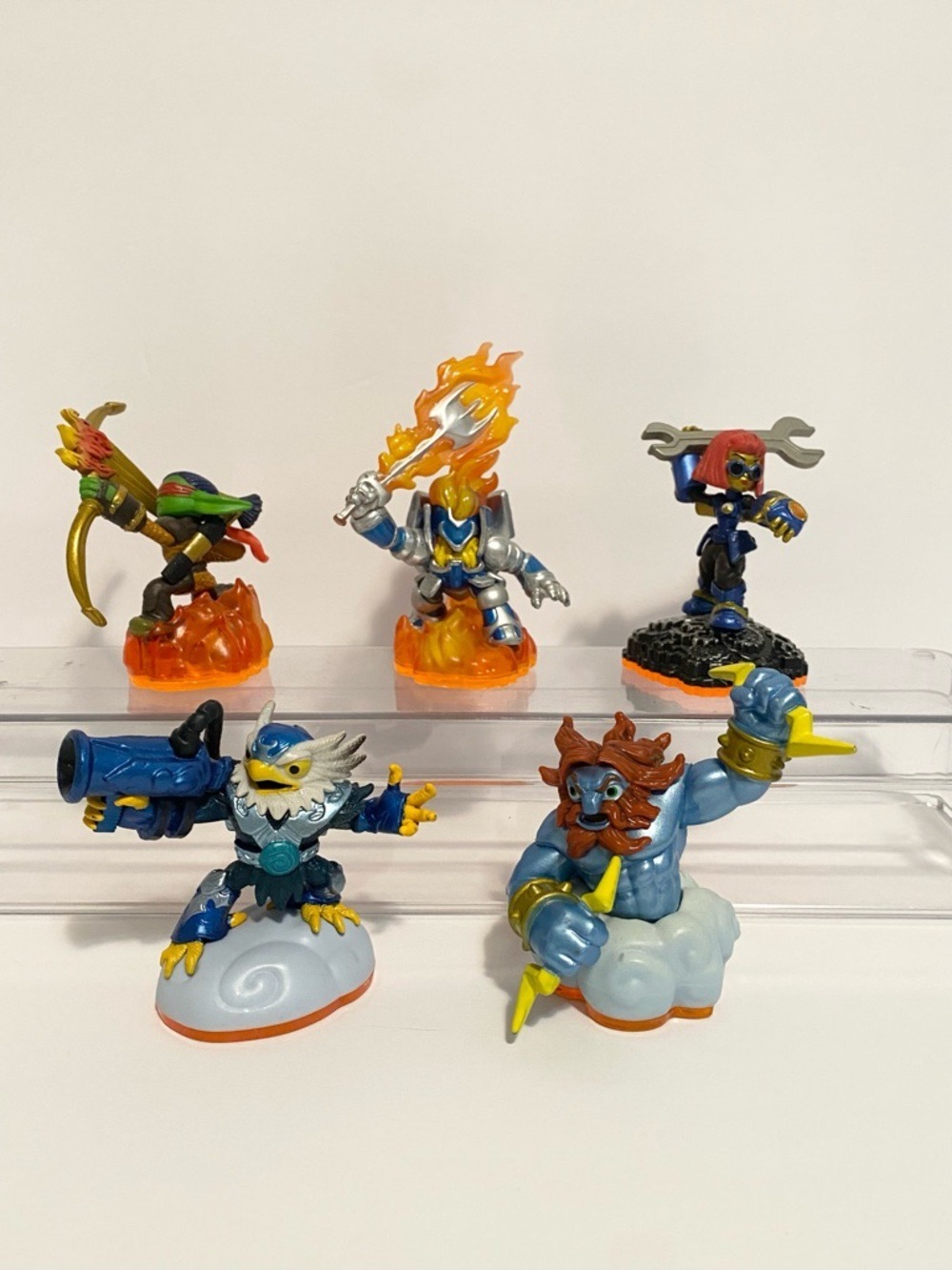 Skylanders Giants 2012 Orange Base Lot Ignitor Jet Flameslinger Sprocket Bundle